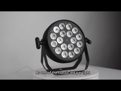 LED 평면 평면 빛 18LEDs RGBW 4 in 1 DMX 제어