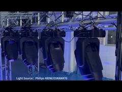 메가포인트 로브480WLL 고전력 이동 헤드 라이트 7500K 8500K 아트넷 sACN 호환