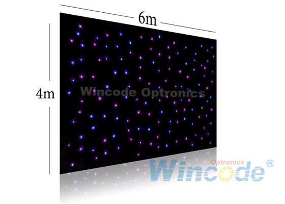 좋은 가격 트윙클 효과 LED 스타 커튼 4m X 6m, LED 라이트 커튼 벽 RGB / 단일 색상 온라인으로