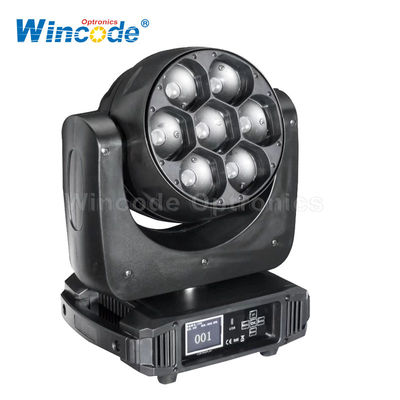 좋은 가격 7×40W LED 이동 헤드 라이트 줌 픽셀 기능 빔 세척 효과 온라인으로